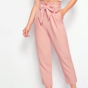 Pink mid length slacks!